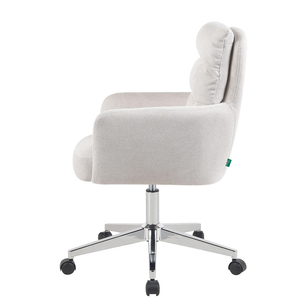 BÜROSTUHL Mika-Svenja - Chromfarben/Creme, Textil/Metall (59/91/66cm) - DUBI Möbel