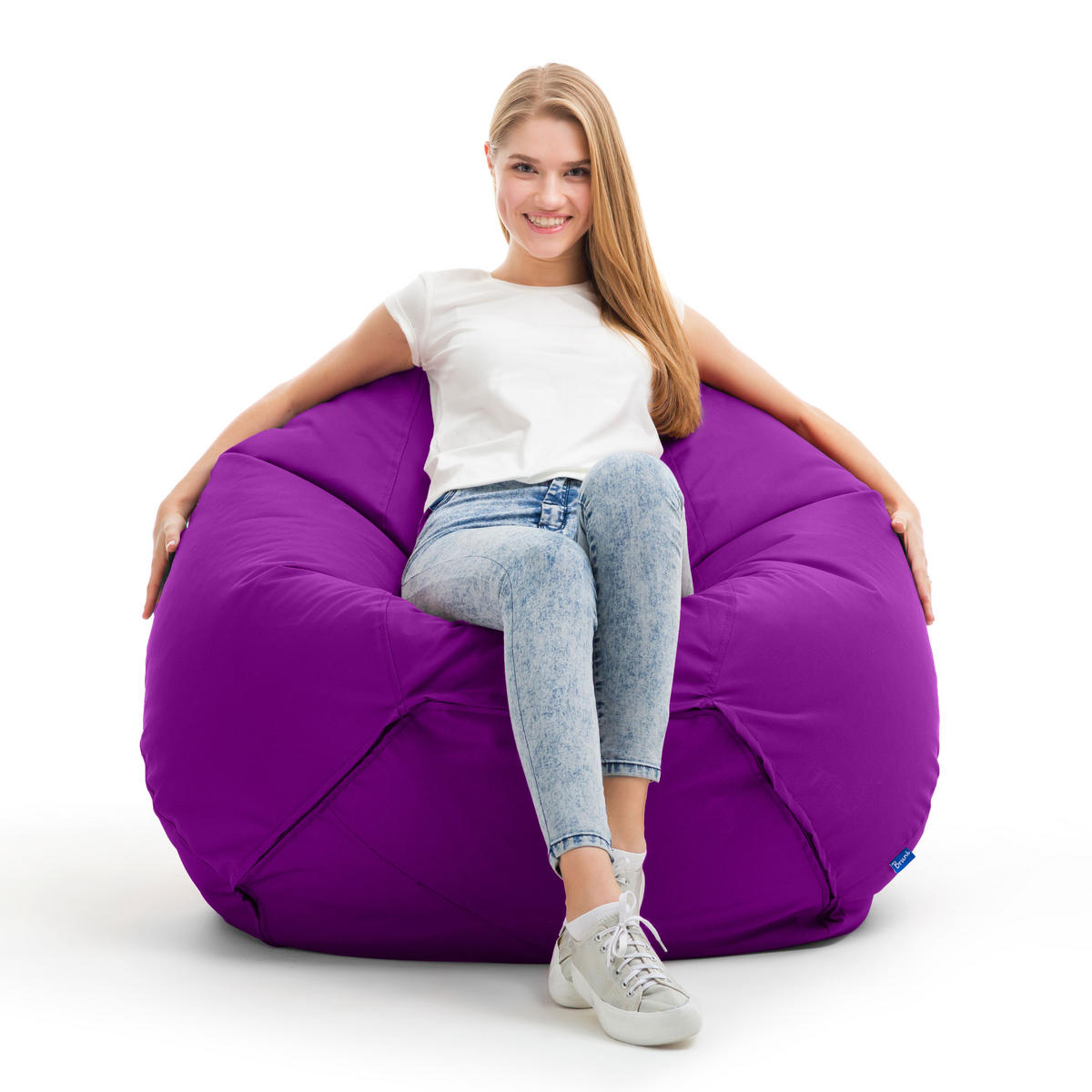 SITZSACK Classico L violett - Violett, Kunststoff (90/90/90cm) - Bruni