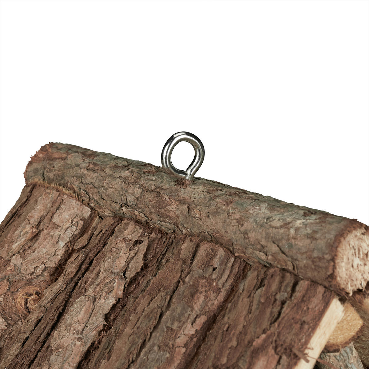 VOGELFUTTERHAUS - Hellbraun, Holz (17/22.5/13.5cm) - Relaxdays