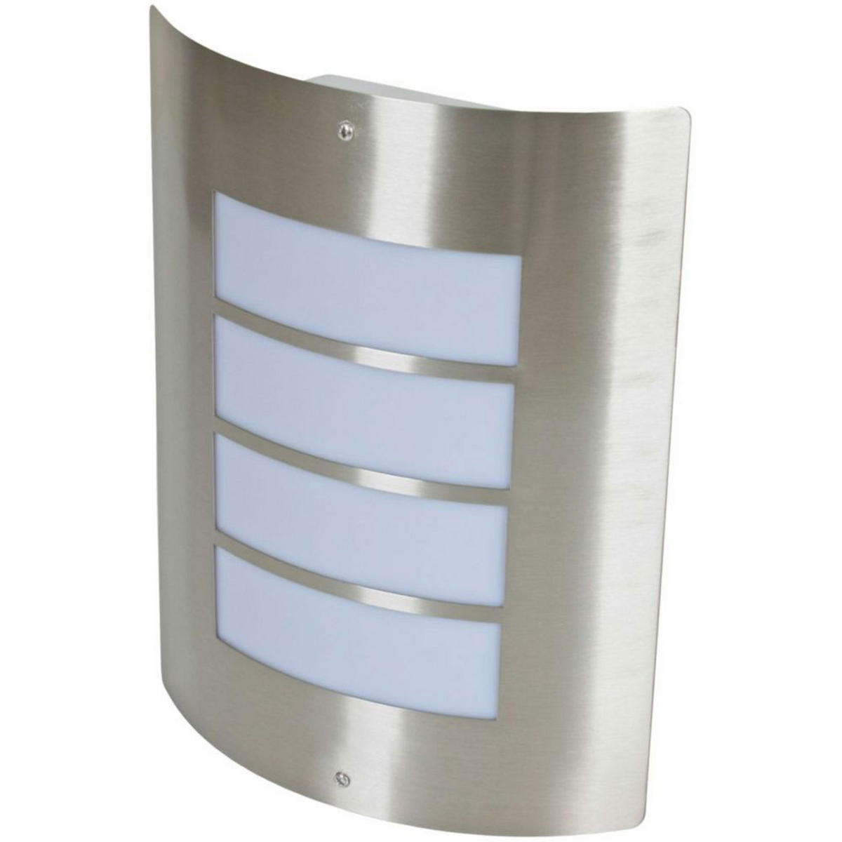 LED AUSSEN-WANDLEUCHTE Edelstahl Silber - Silberfarben, Metall (22/28.2/9cm)