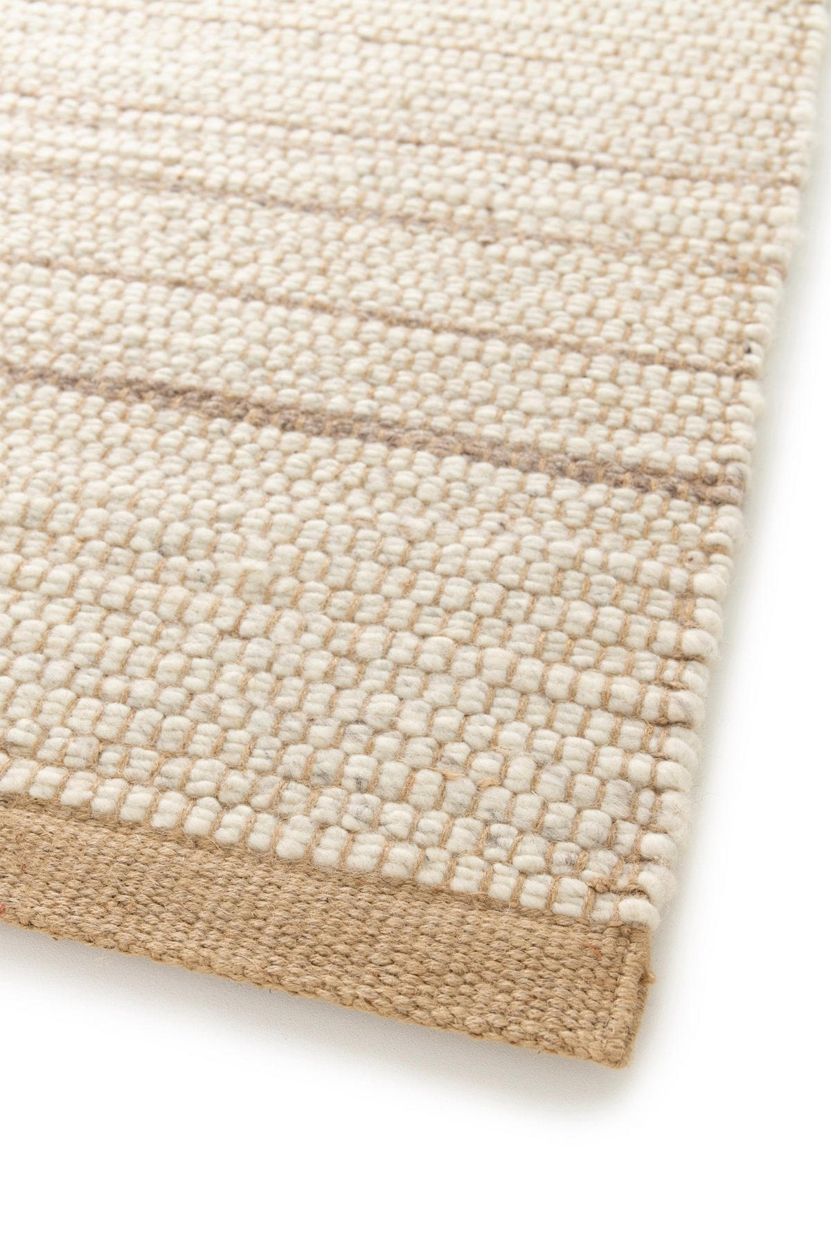 TEPPICH handgefertigt Wolle Jute beige - Beige, Naturmaterialien (120/170cm) - AFK Living