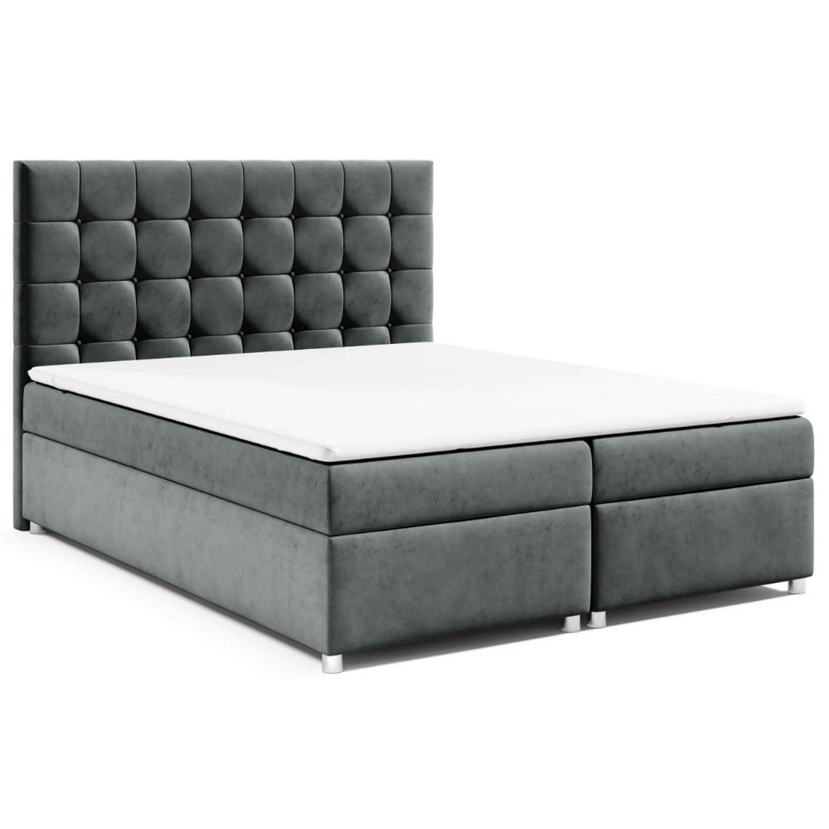 BOXBETT mit Bettkasten Trinity K-9 Bonellfederkern - Graphitfarben, Holz/Holzwerkstoff (160/200cm) - Best For Home