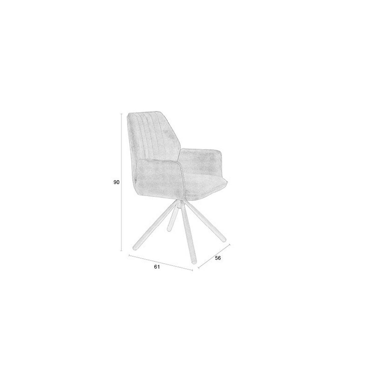 ESSZIMMERSTUHL Jamie Braun - 2 er Set - Braun, Textil (56/90/61cm) - Housecraft Living