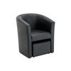 LOUNGE-SESSEL & Hocker - Kunstleder - Schwarz - JOVANA - Schwarz, Leder (65/74/64cm) - Vente-Unique