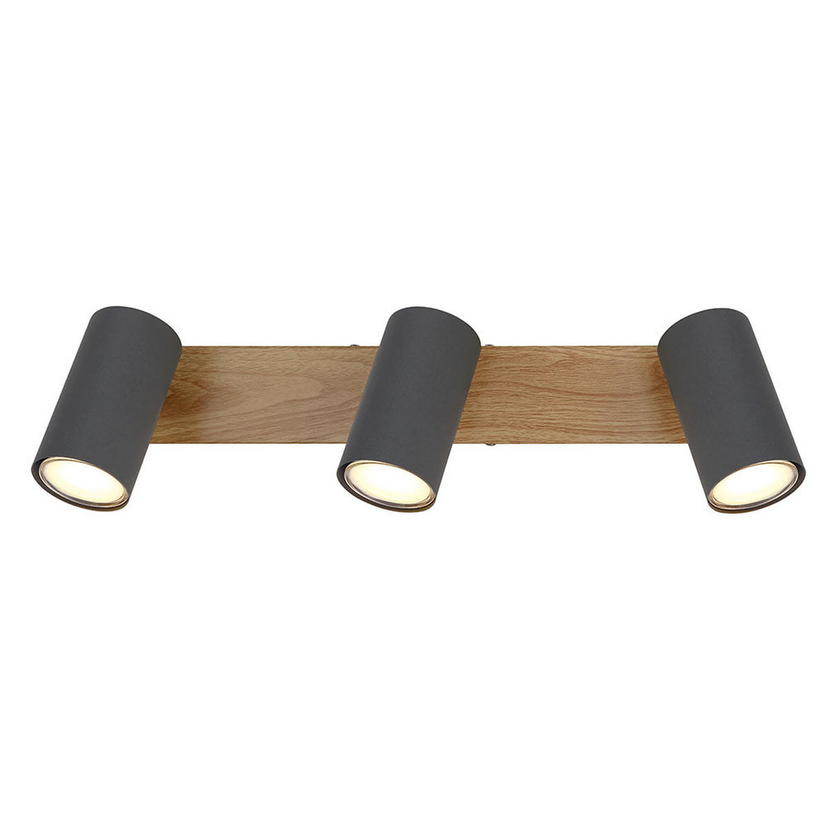 DECKENLEUCHTE Robby Holzoptik Grau - Grau, Metall (41/6/12cm) - Globo Lighting