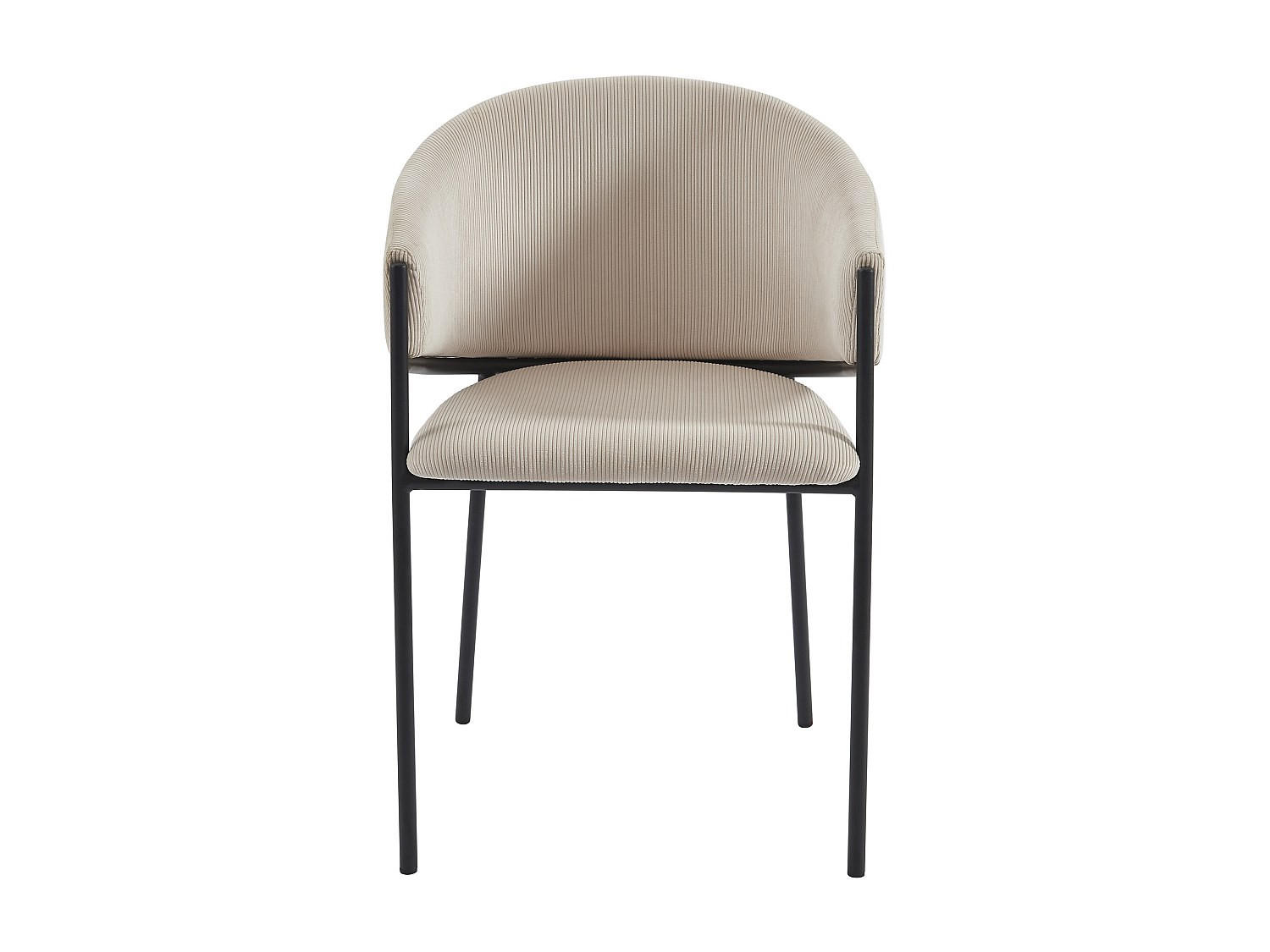 STUHL - 53 cm x 61 cm - Stoff, Samt - Cremefarben - ORDIDA - Creme, Textil (53/80/61cm) - Vente-Unique