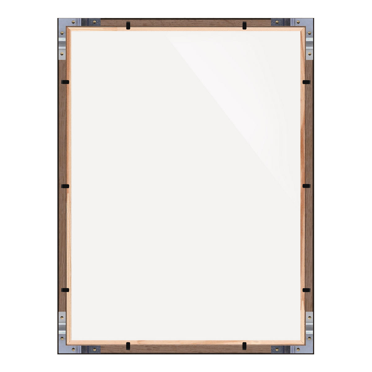 DOPPELGLAS-BILDERRAHMEN Leerrahmen Schwarz 40/55 cm - Schwarz, Holz (40/55/2.5cm) - Bilderwelten