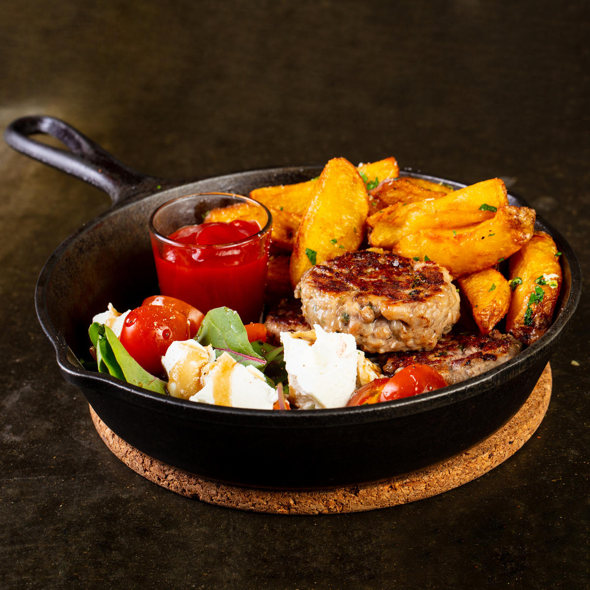 4XPODLOŽKY z korku - svetlohnedá, prírodné materiály (19.3/19.3cm) - Relaxdays