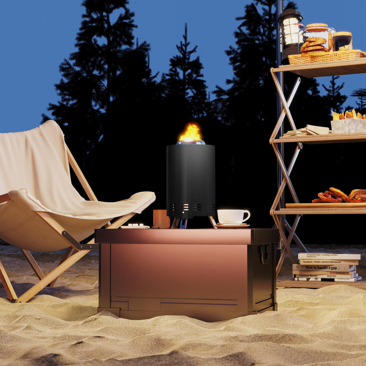 FEUERSCHALE Edelstahl Schwarz - Schwarz, Metall (16/25/16cm) - Outsunny