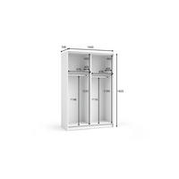 KLEIDERSCHRANK Schwarz 100/182/54,6 - Schwarz, Holzwerkstoff (100/182/55cm) - RAUMHIRSCH FURNITURE