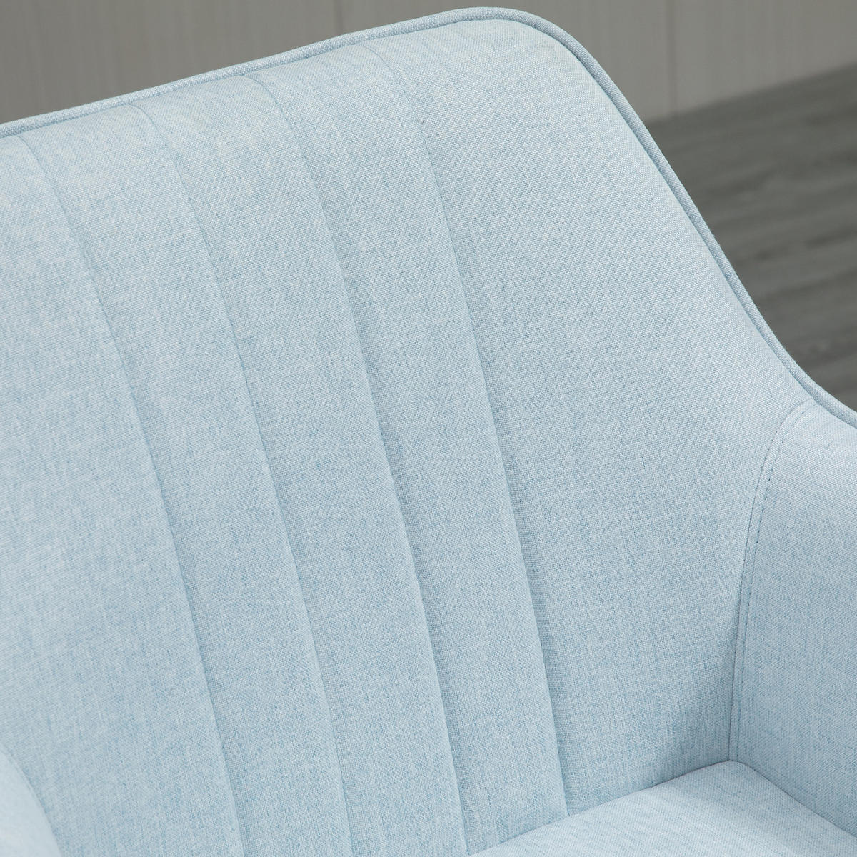 ESSZIMMERSTÜHLE, Leinen, Metall, Blau - Blau, Textil (56.5/81/59.5cm) - HOMCOM