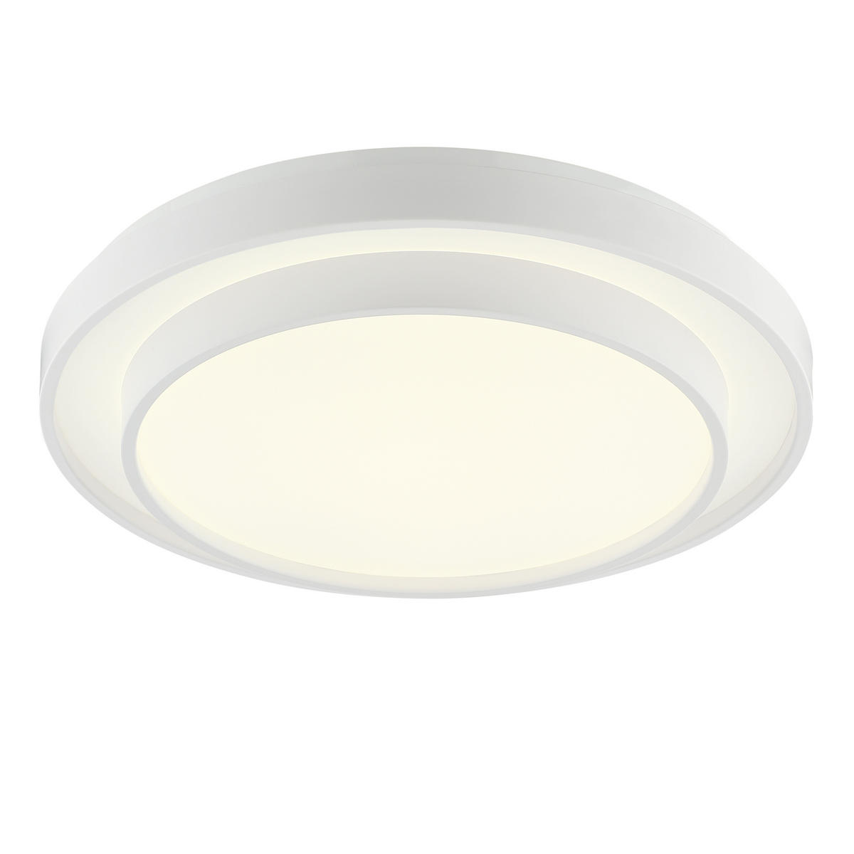 LED DECKENLEUCHTE Faruz Weiß 37,3/37,3/8,5 cm - Weiß, Metall (37.3/37.3/8.5cm) - Brilliant