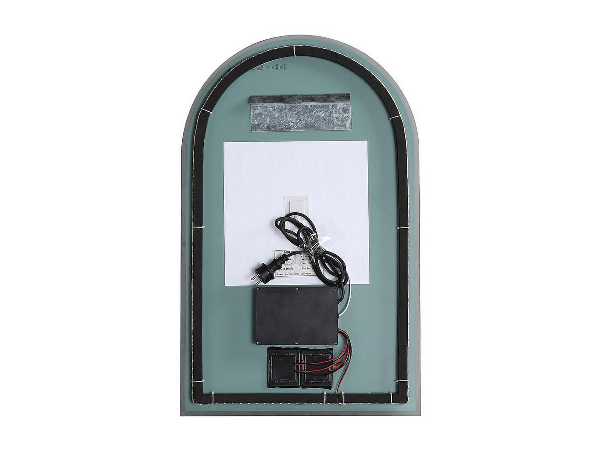 2ER-SET bogenförmige Badezimmerspiegel - beschlagfrei - mit LED-Beleuchtung - 50 x 80 cm - ARCADI - Transparent, Glas (50/80/3.5cm) - Vente-Unique