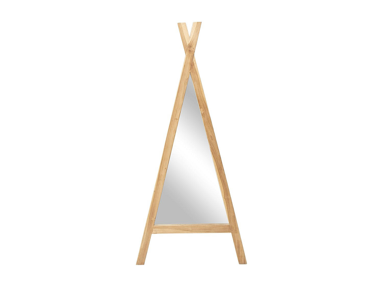 KINDERSPIEGEL Tipi - 55 x 120 cm - Mindi-Holz - Naturfarben - BATAM - Naturfarben, Holz (55/120/3cm) - Vente-Unique