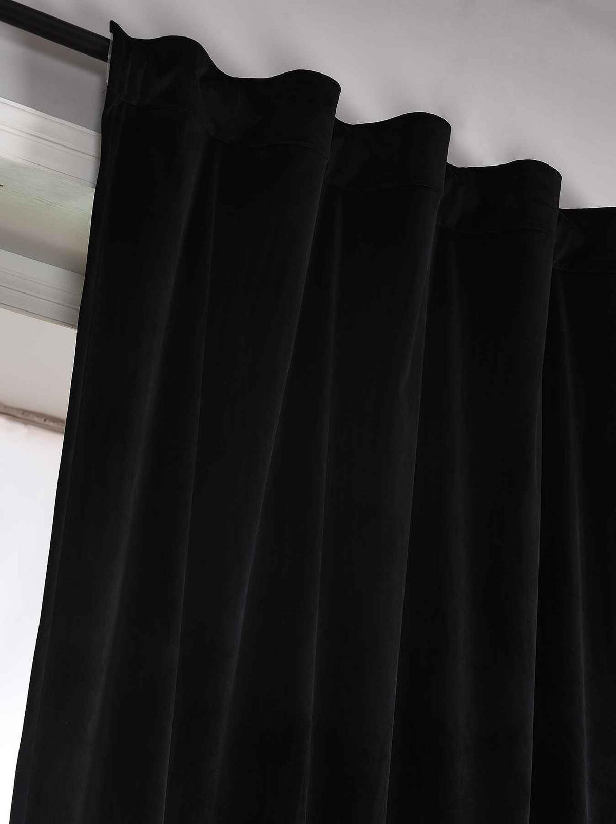 VORHANG MILANO HxB 235x135 cm Schwarz - Schwarz, Textil (135/235cm) - Gardinenbox