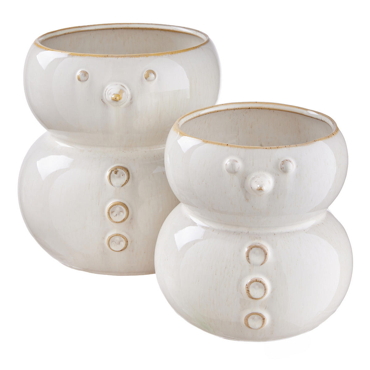 VASE Snowman - Weiß, Keramik (16cm) - Butlers