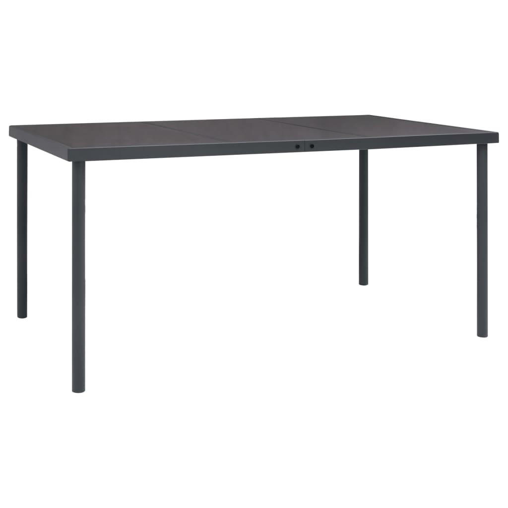 GARTENTISCH Melo Anthrazit 150x90x74 cm Stahl - Anthrazit, Metall (150/90/74cm) - DELUKE