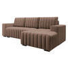 ECKSOFA Hugo, Seite: Rechts - Dunkelbraun/Braun, Holz/Textil (240/140cm)