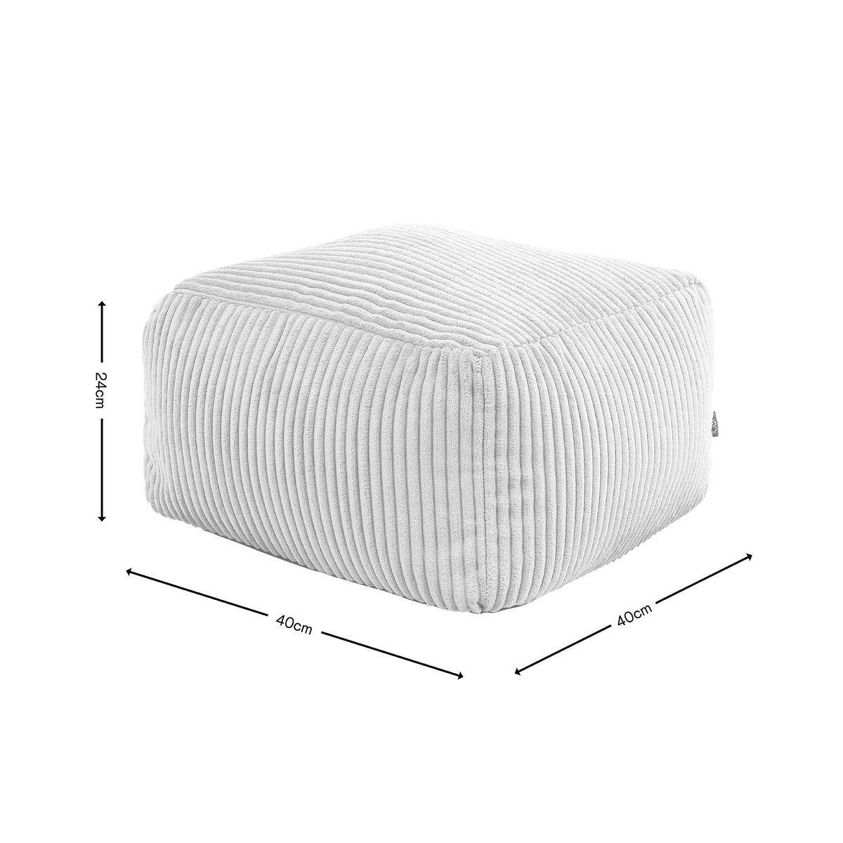 SITZPOUF Amara - Salbeigrün, Textil (40/24/40cm) - icon