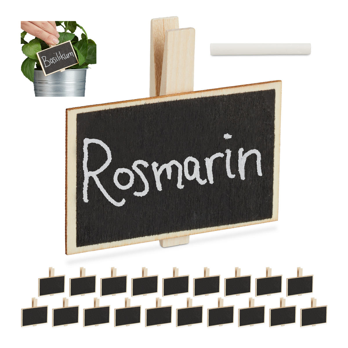 20XKOPČE - svijetlo smeđa, drvo (7.5/7/1.5cm) - Relaxdays