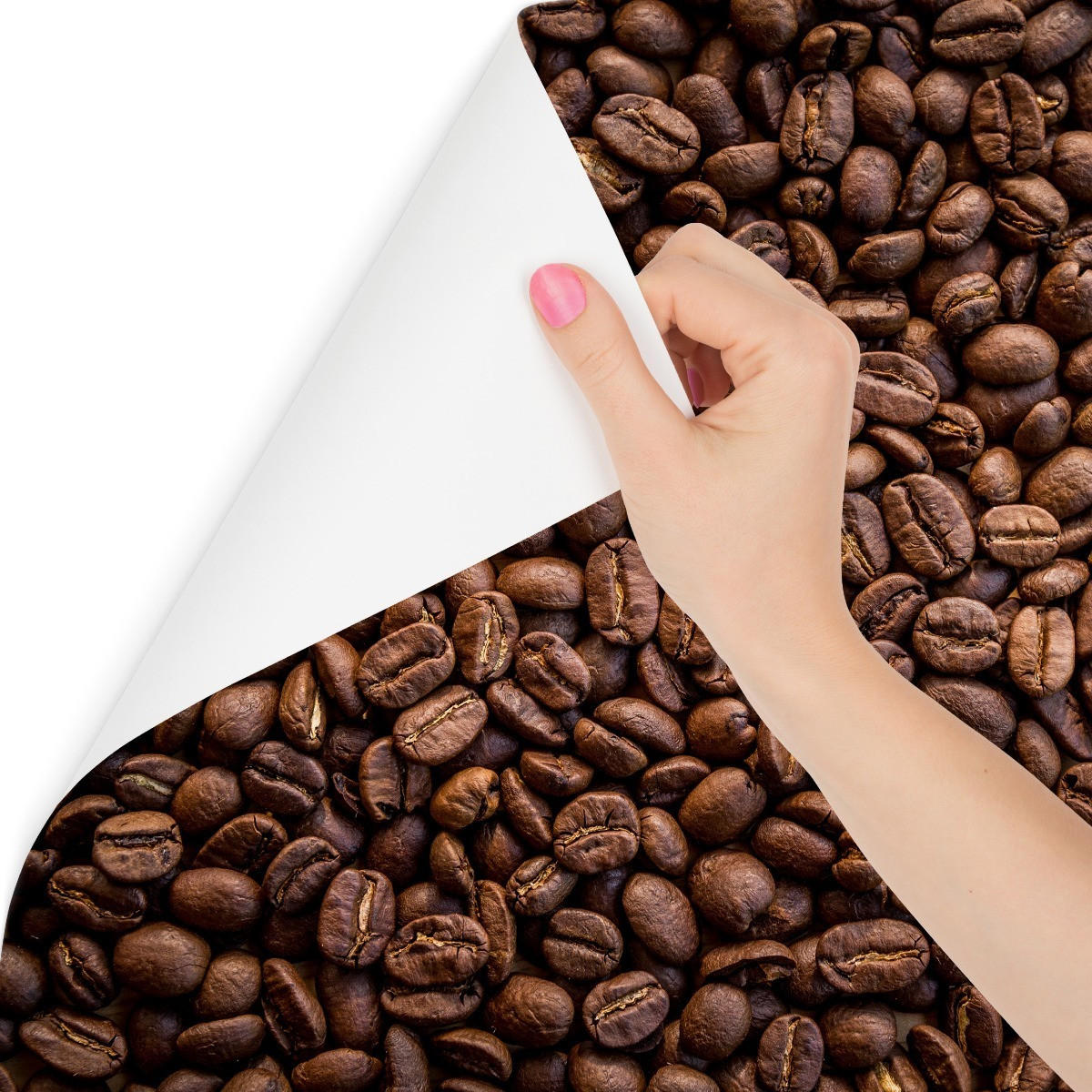 FOTOTAPETE röstfrische Kaffeebohnen 3D 300x210cm - Schwarz/Braun, Papier (300/210cm) - Muralo