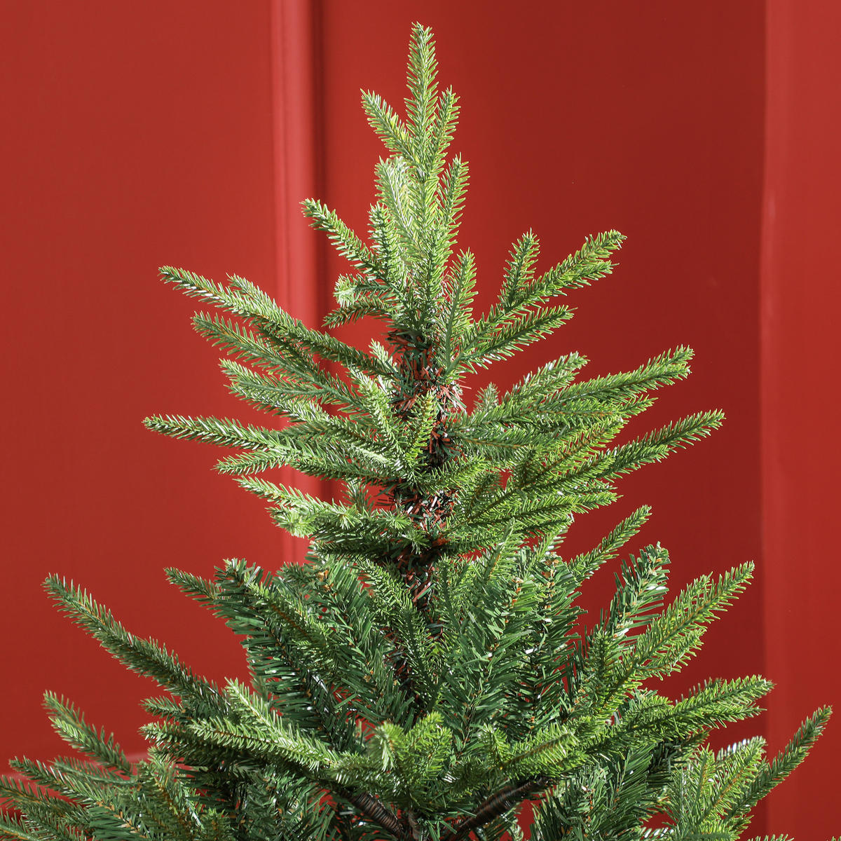 KÜNSTLICHER Weihnachtsbaum, 150 cm Christbaum mit 1724 Spitzen, Metallständer - Grün, Kunststoff (150cm) - HOMCOM