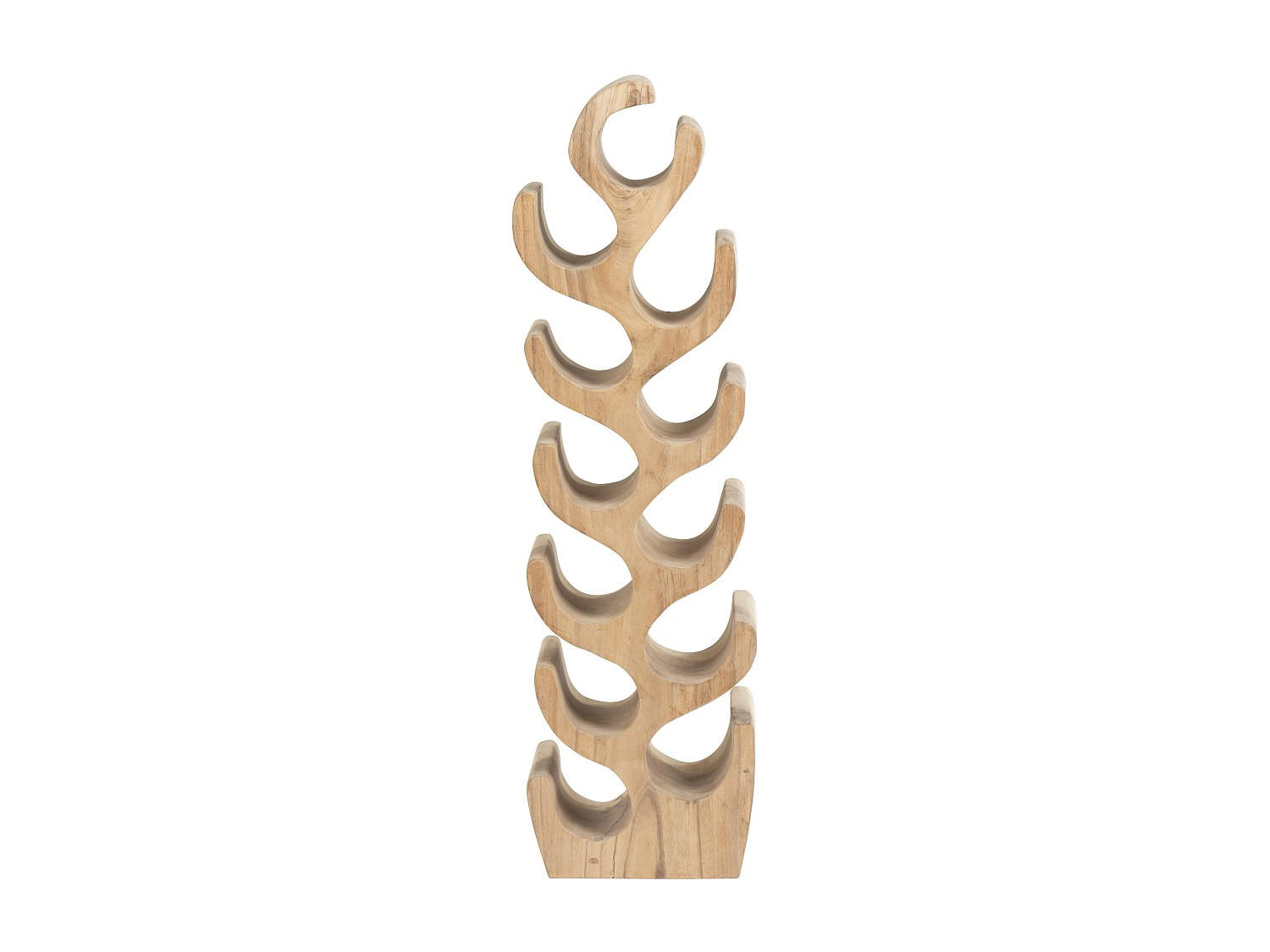 WEINREGAL - 28 cm x 19 cm - Holz, Platte - Naturfarben Hell - GUIMARAS - Naturfarben, Holz (28/100/19cm) - Vente-Unique