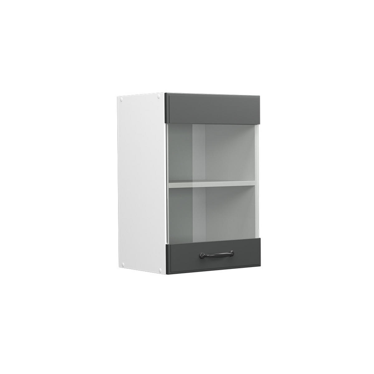 KUCHYŇSKÁ DVÍŘKA R-Line Antracitový venkovský dům 39.6 x 59 cm nábytková čela pro závěsnou vitrínu - antracitová, kompozitní dřevo (39.6/59/1.6cm) - Vicco