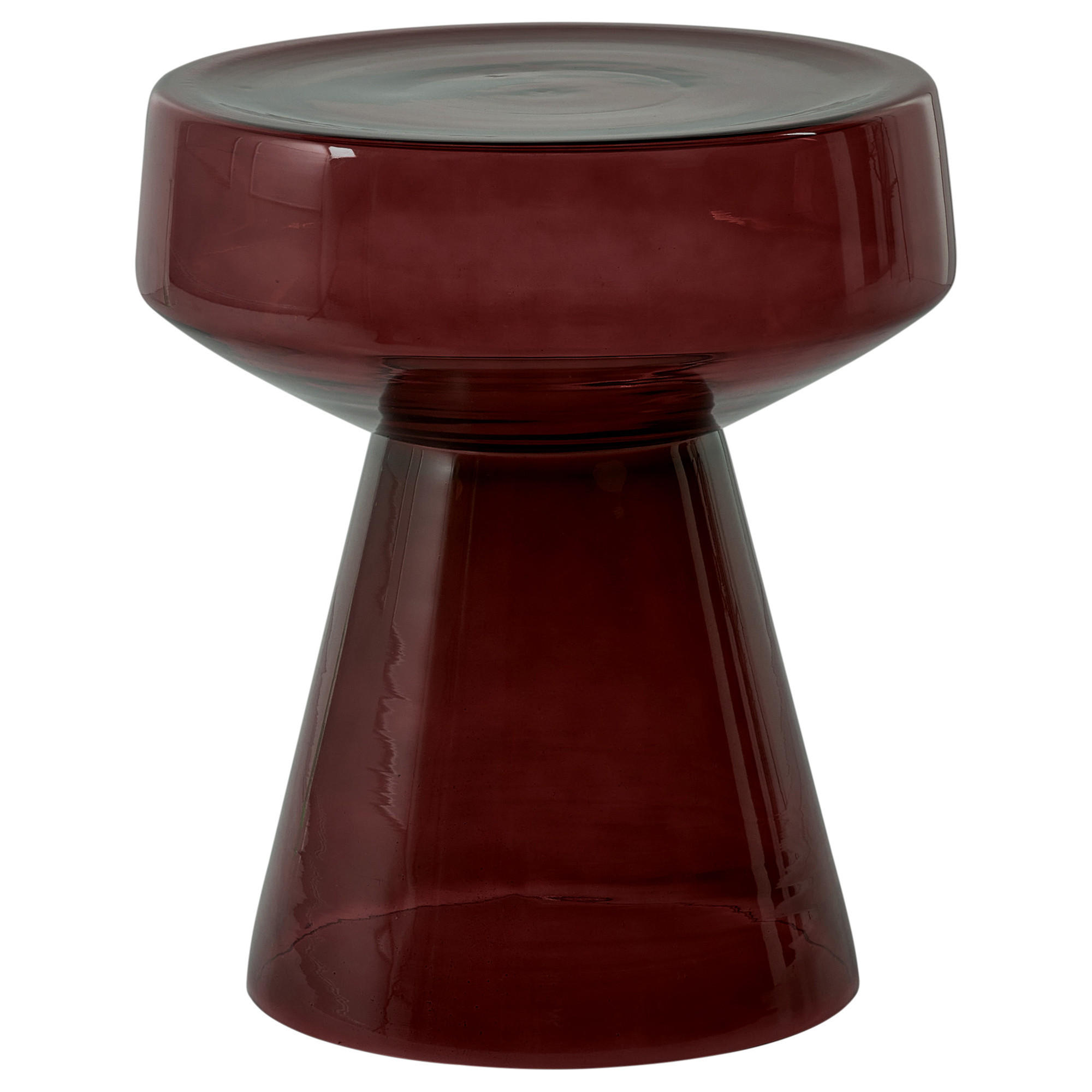 BEISTELLTISCH Glas Dunkelbraun Laguna - Dunkelbraun/Braun, Glas (37/37/43cm) - Beliani
