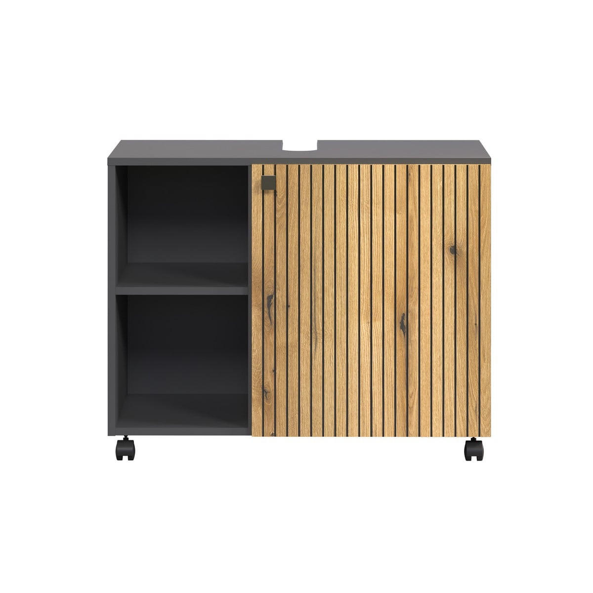 WASCHBECKENUNTERSCHRANK PureBliss Anthrazit - Anthrazit, Holzwerkstoff (80/64/42cm) - Trendteam