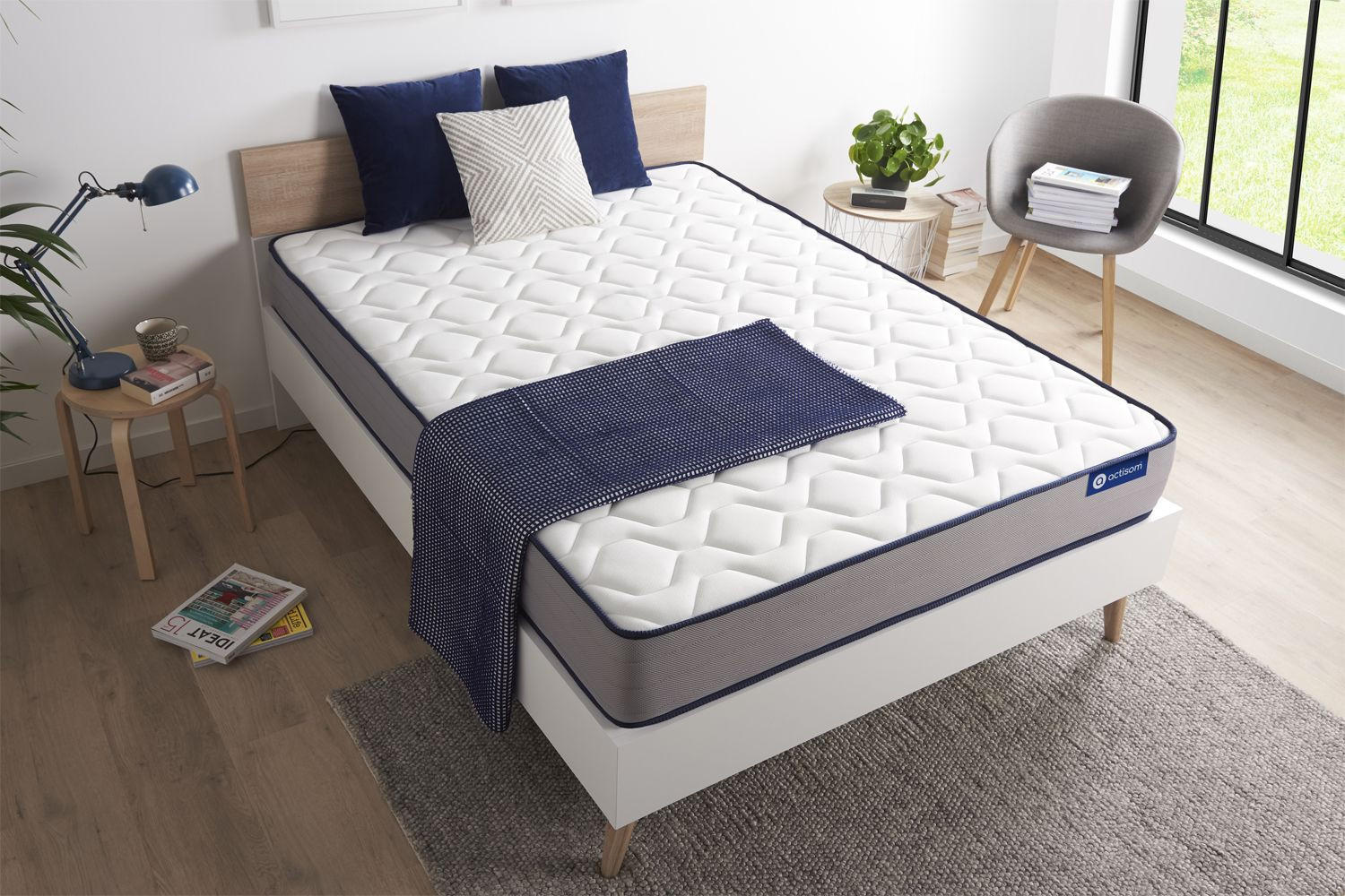 MATRATZE Actilatex form Latex und Memory-Schaum 160 x 200 cm h3 - Weiß, Textil (160/200cm) - ACTISOM