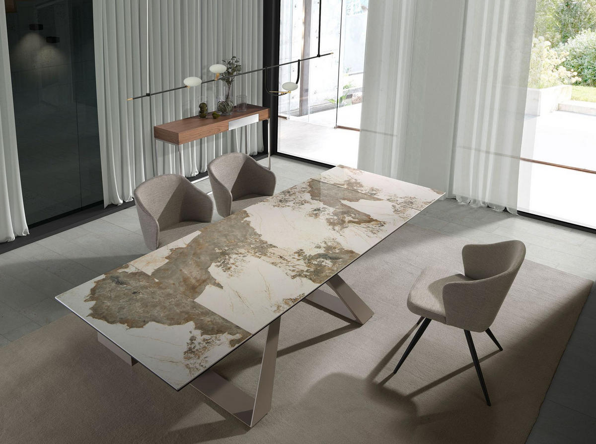 STUHL aus grauem Stoff - Schwarz/Grau, Textil/Metall (48/82/57cm) - ANGEL CERDA