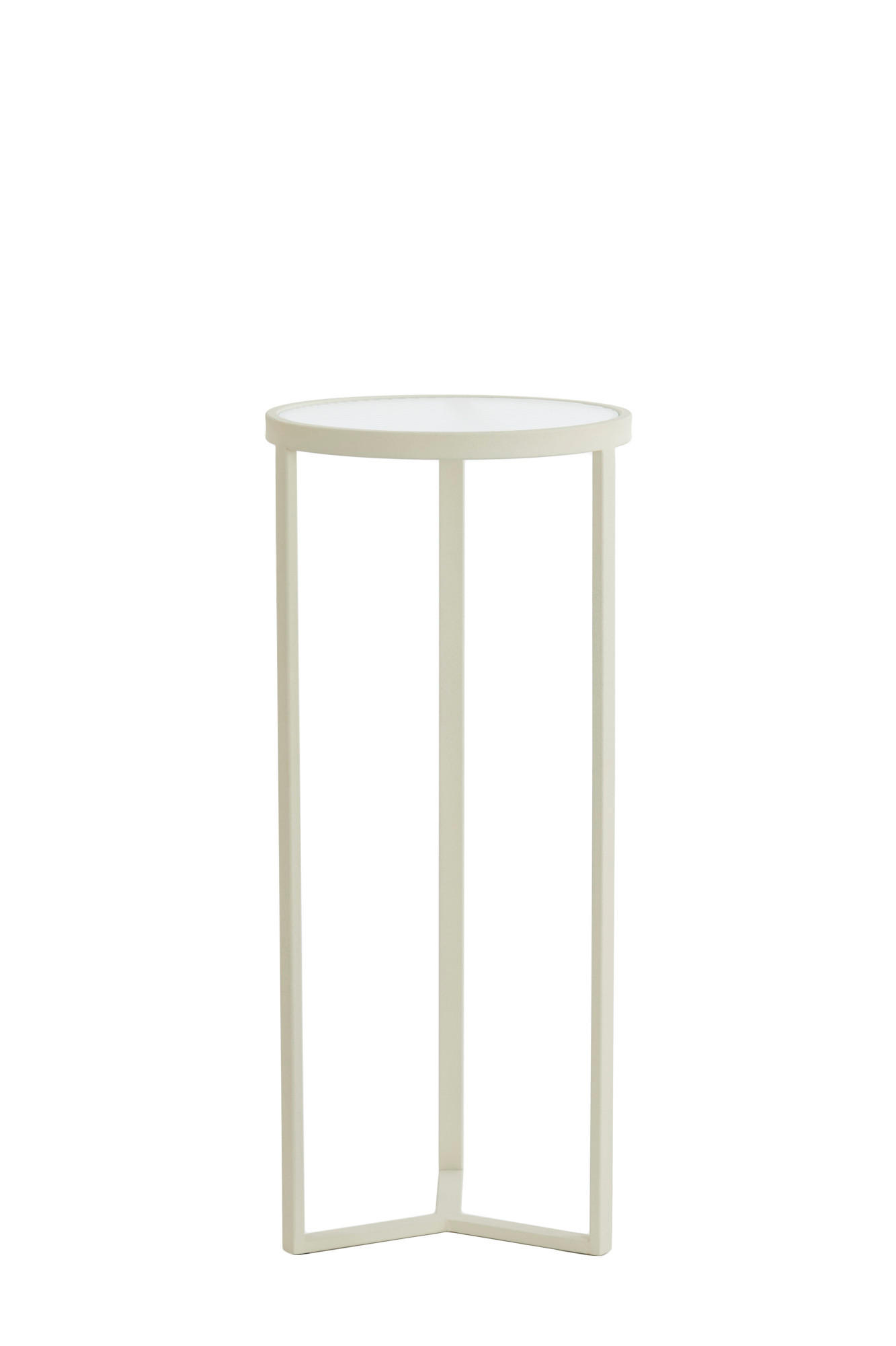 SÄULE Retiro Weiß Ø35/81 cm - Weiß, Metall (35/35/81cm) - Light & Living
