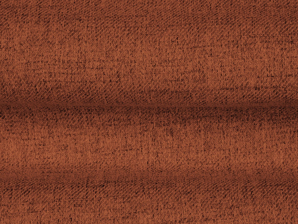 PANORAMASOFA Mamaia aus strukturiertem Stoff ziegelstein 6 Sitzplätze - Braun, Textil (185/75/383cm) - Micadoni