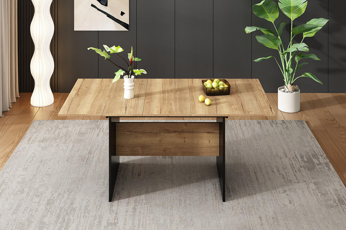 ESSTISCH Holzfarben 140-180/80/75 cm - Braun, Holzwerkstoff (180/80/75cm) - Urban Meuble