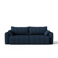 SOFA Kola mit Bettkasten und Schlaffunktion, Cordstoff - Rostfarben, Holzwerkstoff (244/85/95cm) - 4ALL HOME