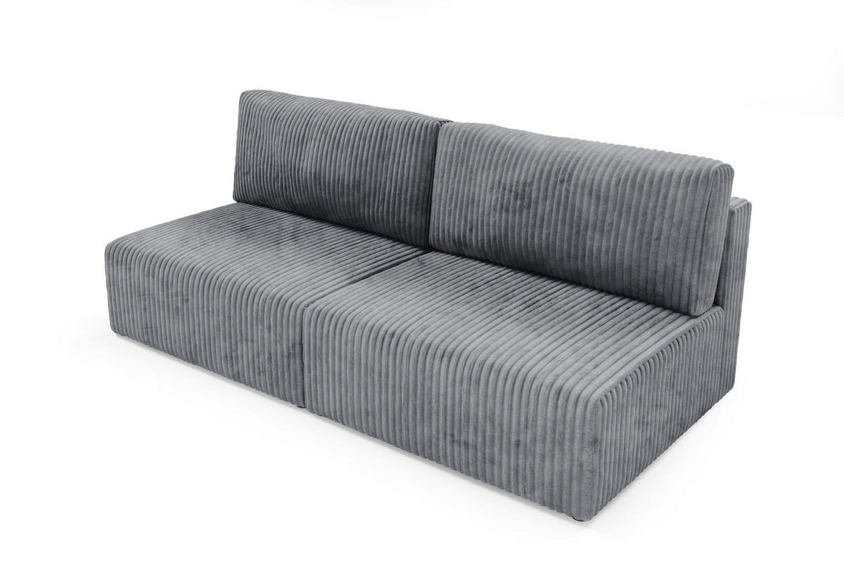 SCHLAFSOFA Natalia Xs - Grau, Holzwerkstoff/Textil (216/85/105cm) - Fun Möbel