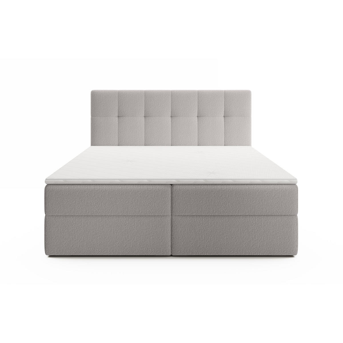 DOPPELBETT Oreno Royal 180x200 cm, Hellgrau - Hellgrau, Textil (180/200cm) - Fedve