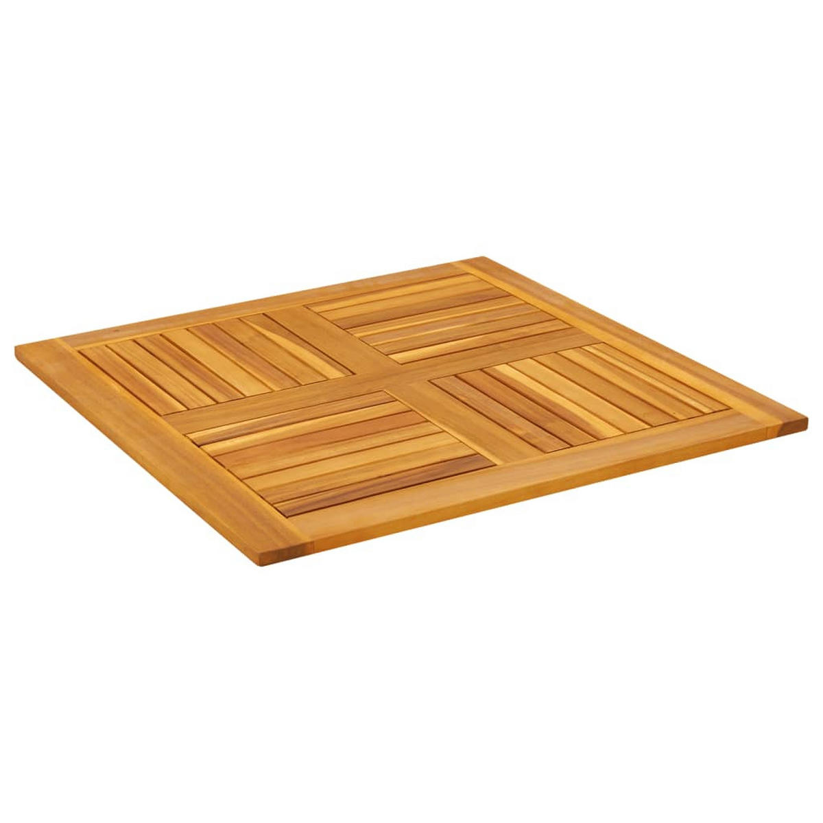 TISCHPLATTE 80/80/2,2 Cm Quadratisch Massivholz Akazie - Braun, Holz (80/80/2.5cm) - vidaXL