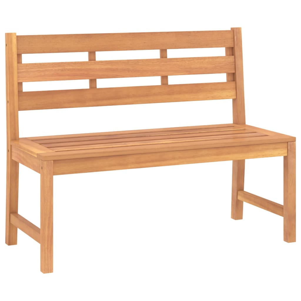 GARTENBANK 114 Cm Massivholz Teak - Braun, Holz (114/90/59cm) - vidaXL
