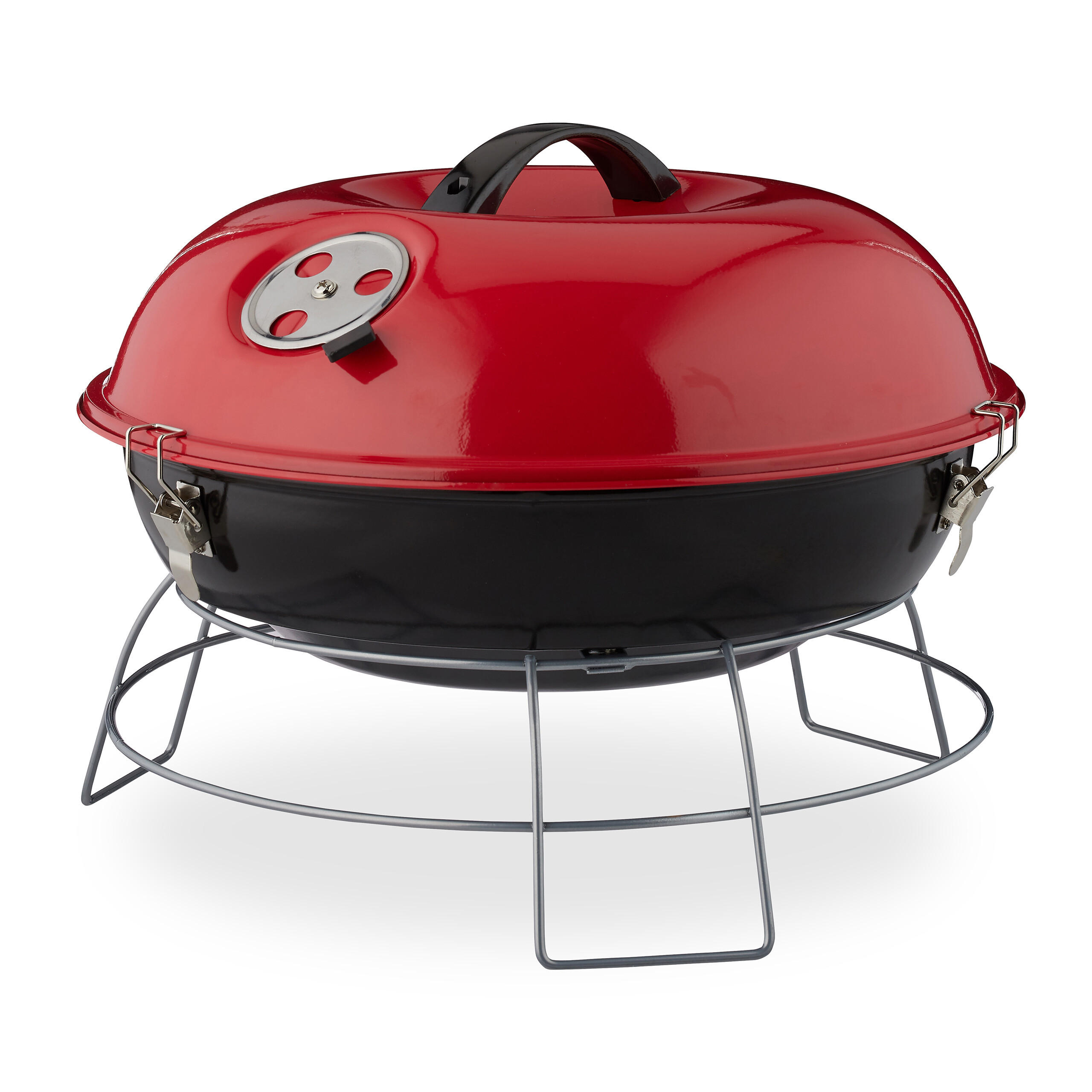 KUGELGRILL - Multicolor, Kunststoff/Metall (36/27/36cm) - Relaxdays