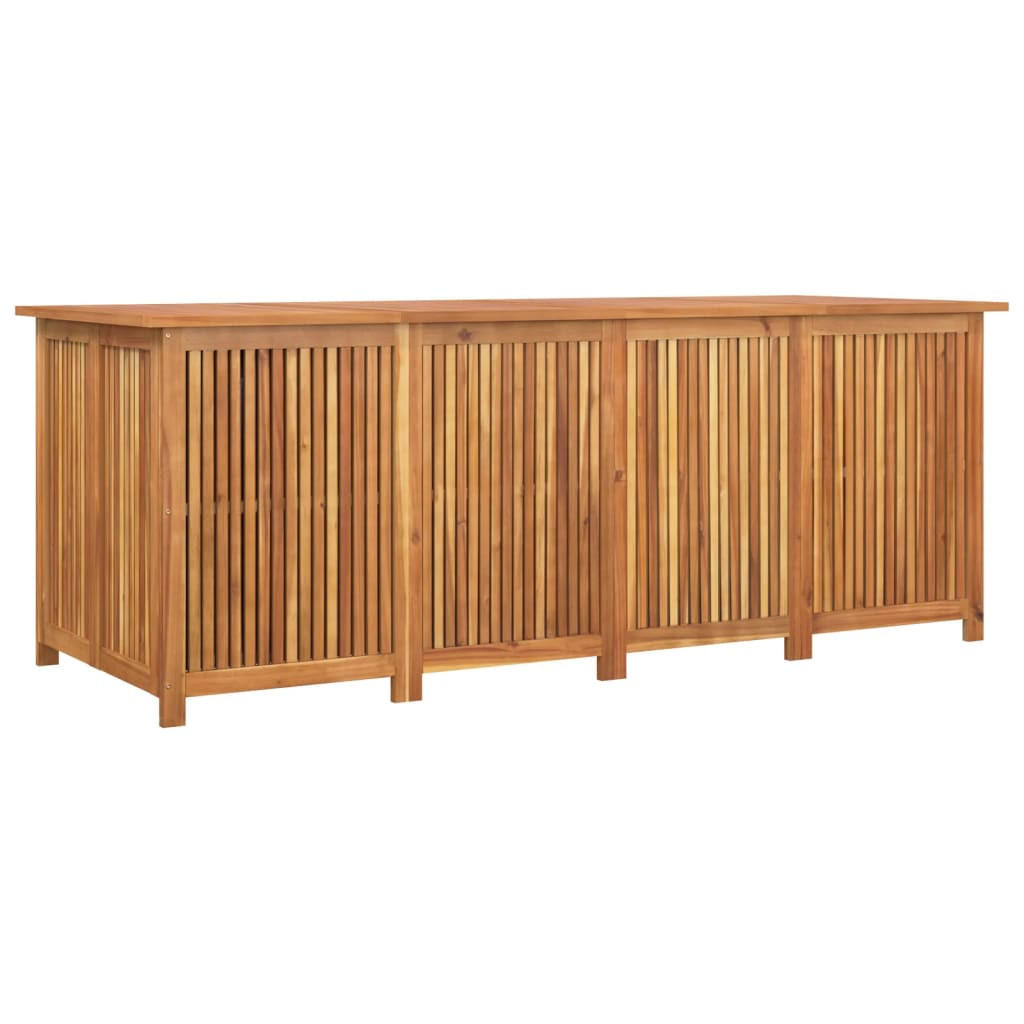 GARTENBOX 200x80x75 cm Massivholz Akazie - Braun, Holz (200/75/80cm) - furnicato