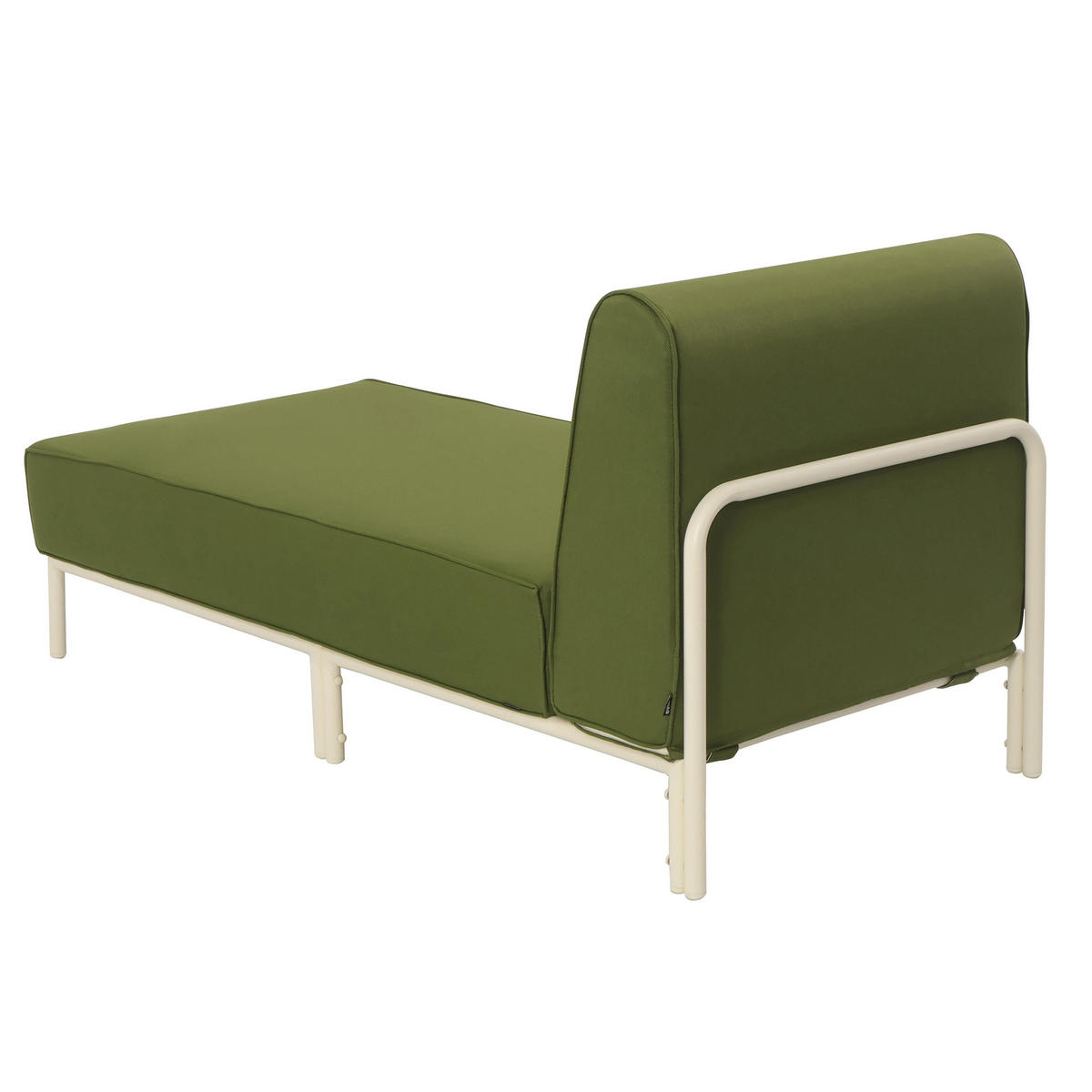 CHAISELONGUE, Kakigrün - Grün, Textil (72/78/153cm) - Oviala