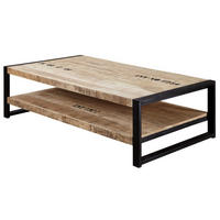 COUCHTISCH Mango 140x80x40 natur bedruckt FACTORY #126 - Naturfarben, Holz (140/80/40cm) - Massivmoebel24
