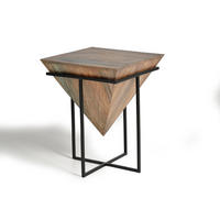 COUCHTISCH aus Metall und Holz - Braun, Holz (50/50/63cm) - Giner y Colomer