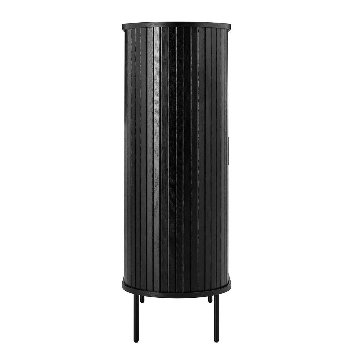 HIGHBOARD - MDF / Metall - Eiche - Eichefarben/Schwarz, Holzwerkstoff/Metall (100/118/40cm) - home24