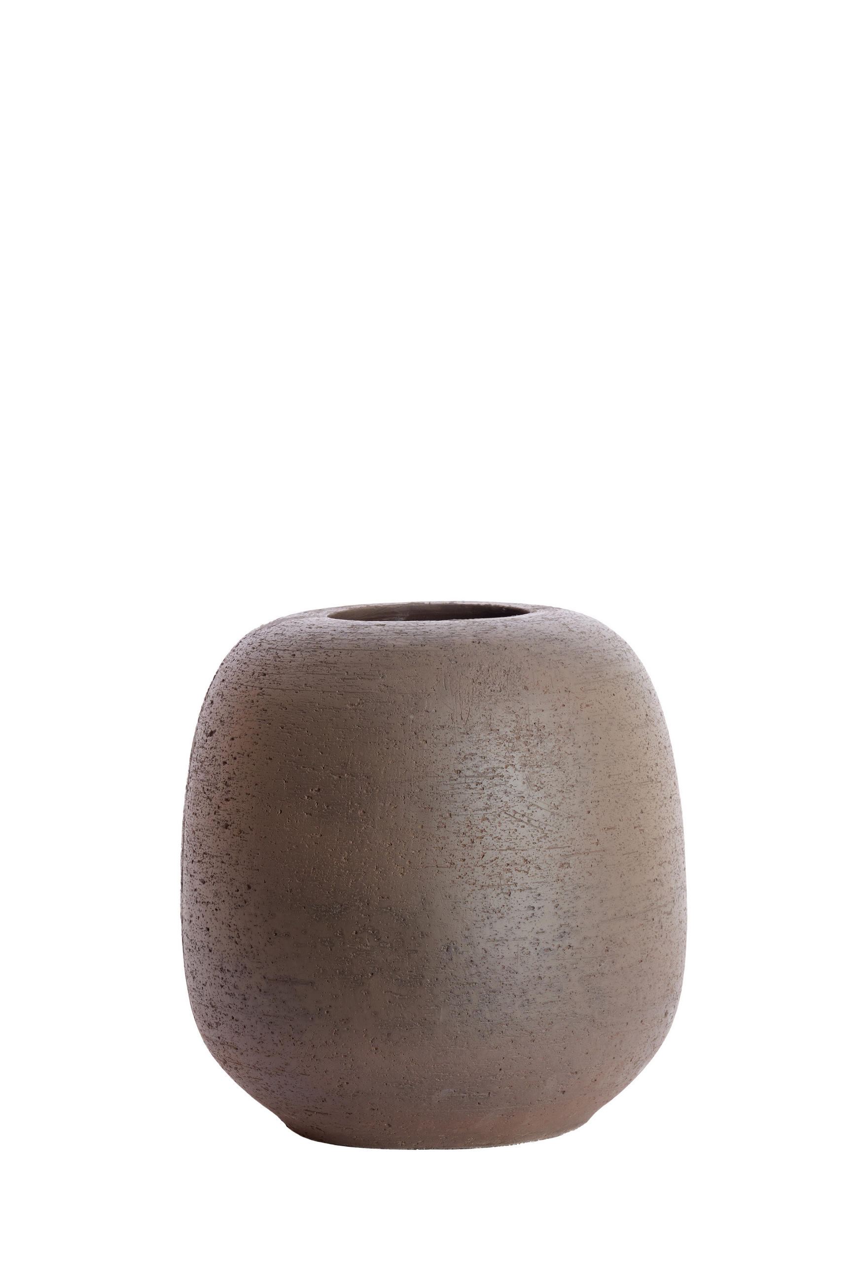 VAZE Astrea Braun 40/40/42 cm - Braun, Stein (42cm) - Light & Living
