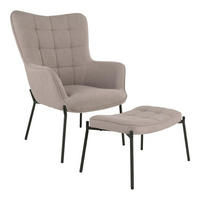 SESSEL, Glasgow, Stühle Grau, Metall / Polyester, 79 x 70 x 98 cm, 2-teilig - Grau, Textil/Metall (79/98/70cm) - ebuy24