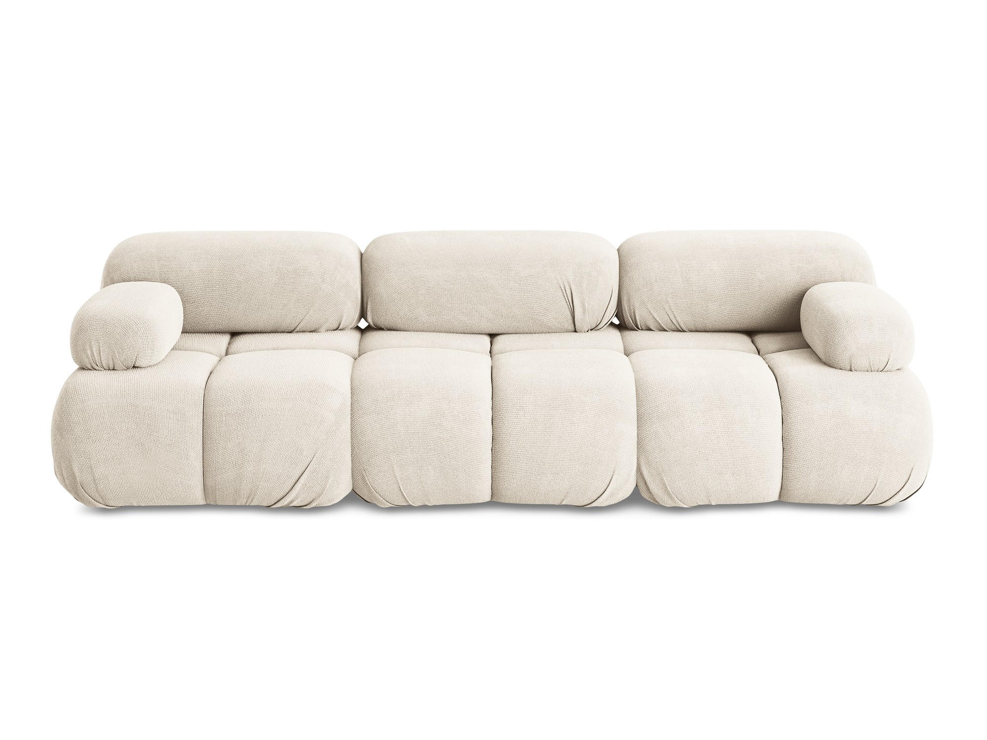 3-SITZER SOFA Chenille Stoff Beige - Beige/Creme, Kunststoff/Textil (285/70/96cm) - Makamii
