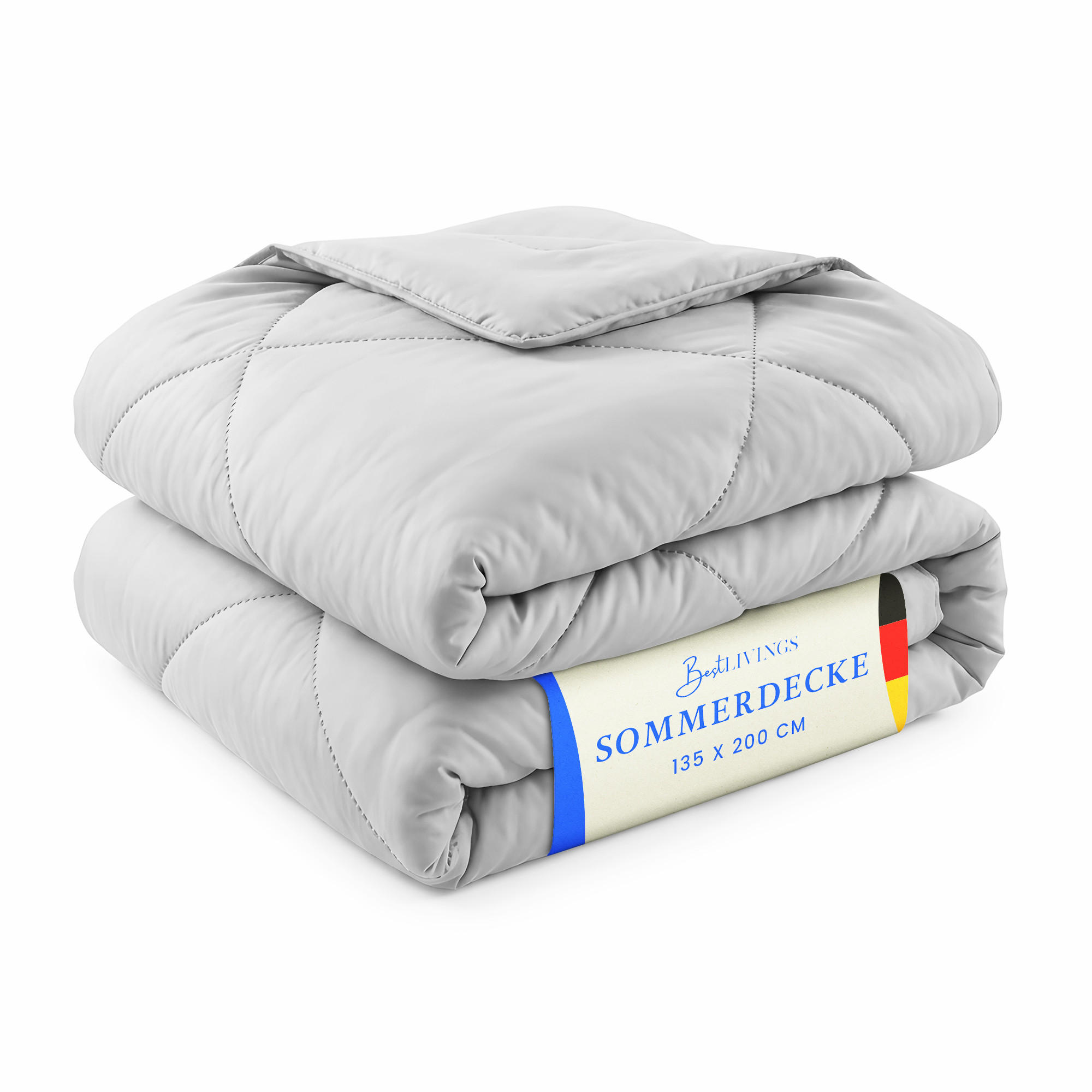 SOMMERBETT Steppbett leicht Hellgrau 135x200 cm - Hellgrau, Textil (135/200cm) - Bestlivings